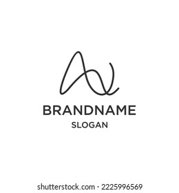 Icono del logotipo abstracto de la letra w modelo de diseño de ilustración vectorial