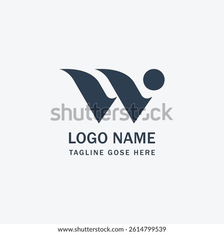letter w abstract logo template