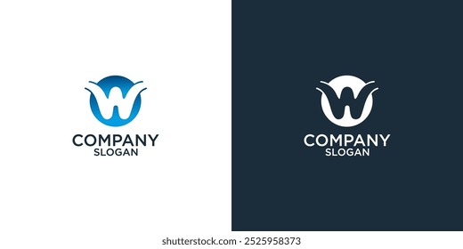letra w abstrata monograma logotipo design vetor