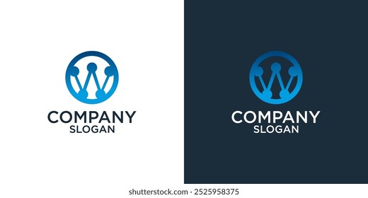 letter w abstract monogram logo design vector