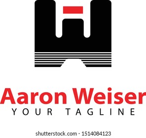 Letter A and W all combined to create this logo.