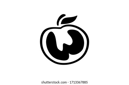 Letter W Apple vector design