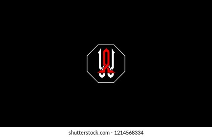 LETTER A AND W ARABIC LOGO WITH FRAME FOR LOGO DESIGN OR ILLUSTRATION USE