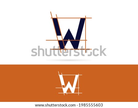Letter W architecture logo design. Vector combination of construction and letter
