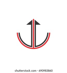letter w with arrow