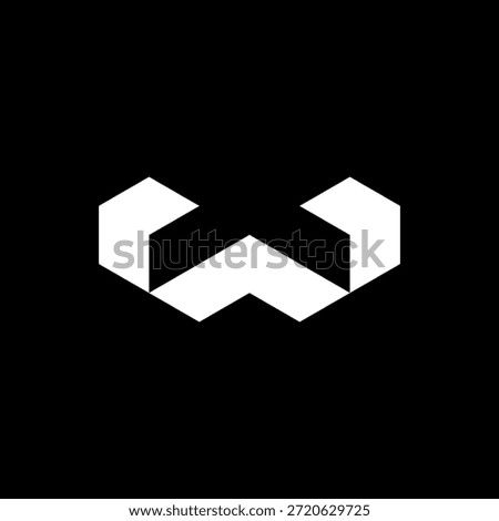 Letter W arrow bold geometric logo design