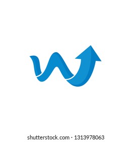 Letter W arrow logo