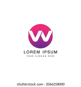 Letter W Arrow Logo Template