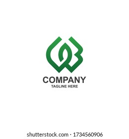 plantilla de diseño de logotipo de letra w b