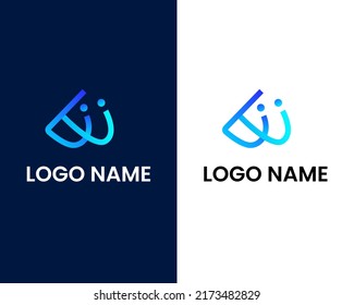 plantilla de diseño de logotipo moderno de letras w y b