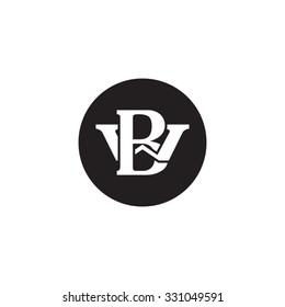 Letter W And B Monogram Circle Logo