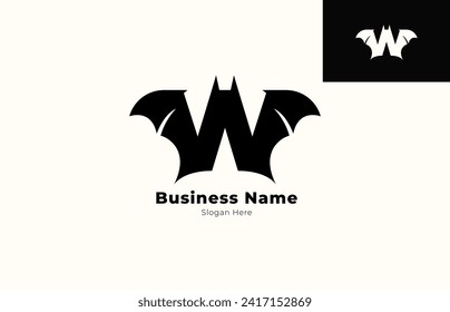 letter W bat illustration logo design, is a logo design that combines the letter W with an illustration of a bat, a logo for nightclubs, motorbike clubs, workshops, etc.
EPS 10 vector logo design.