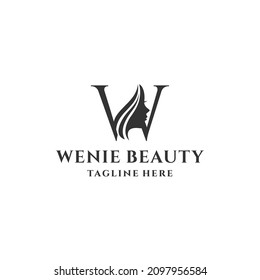 letter w and beauty logo concept