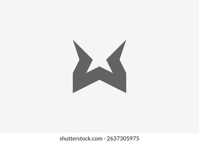 letter W bold modern simple logo 