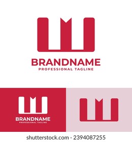 Letter W Bookmark-Logo, geeignet für Unternehmen, die mit Lesezeichen in Verbindung stehen, mit W