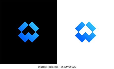 Letter W box or W pack logo concept vector icon