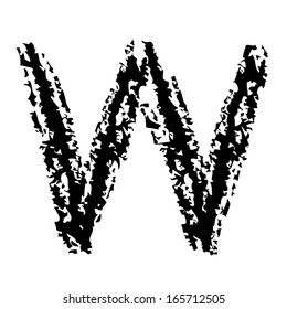Letter W Brushed