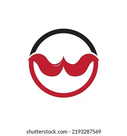 Carta W Modelo de diseño del logotipo del vector empresarial sobre fondo blanco