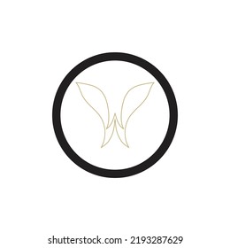 Carta W Modelo de diseño del logotipo del vector empresarial sobre fondo blanco