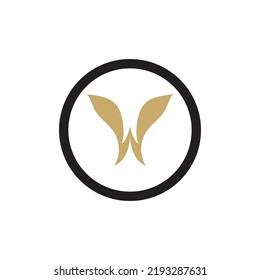 Carta W Modelo de diseño del logotipo del vector empresarial sobre fondo blanco