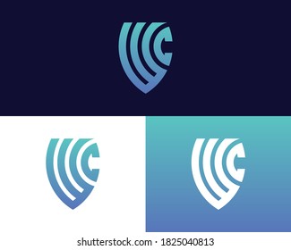 Diseño del logotipo de la letra W C. símbolo monocromo creativo mínimo. emblema vectorial universal elegante. Logotipo de negocio premium. Símbolo gráfico del alfabeto para identidad corporativa