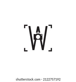 Letra W y logotipo de la cámara