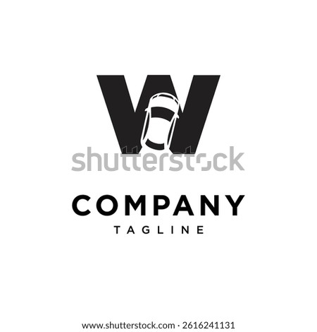 Letter W Car Logo Icon Vector