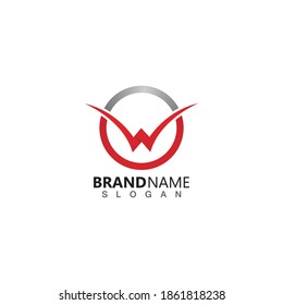 Letter W, Check Logo Design Template
