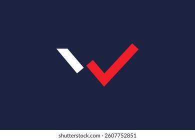 letter w check mark logo icon  vector design template  concept