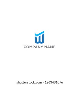Letter W Checklist Logo Template