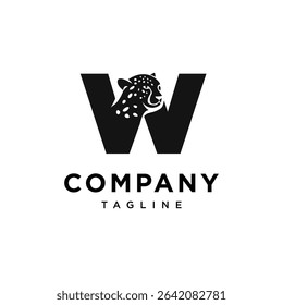 Letter W Cheetah Logo Icon Vector