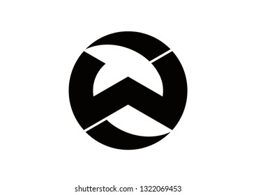 Letter W circle logo design