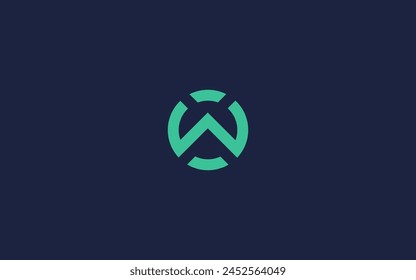 letter w with circle logo icon design vector design template inspiration