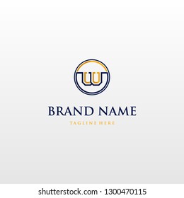 Letter W Circle Monogram Abstract Creative Business Modern Logo
