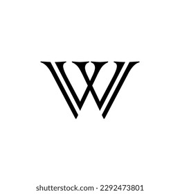 Diseño de logotipo clásico de la letra W