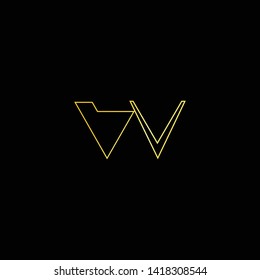 Letter W Clean and Minimal Initial Based Logo Design