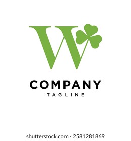 Letter W Clover Leaf Logo Icon Vector