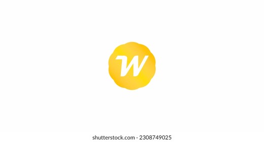 
Letter W concept inside petal stamp or sign, typography logo concept, monogram logo and initials letter logo, modern and simple