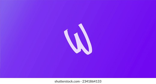 Concepto de letra W, concepto de logotipo de tipografía, logotipo de monograma y logotipo de la letra inicial, moderno y sencillo