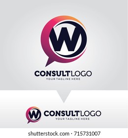 Letter W Consulting Logo Template Design Vector, Emblem, Design Concept, Creative Symbol, Icon