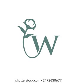 Letter W cotton logo icon vector template.eps
