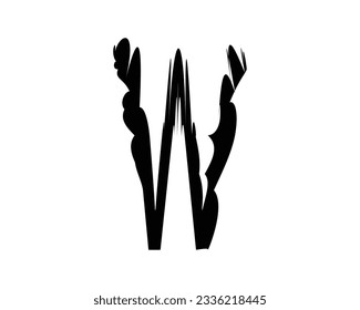letter W creative design element