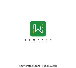 Letter W creative line dynamic modern application logo