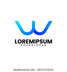 letter W creative  logo design 
