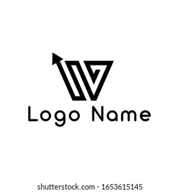 Carta W creativo estilo minimalista moderno logotipo de signos perfecto para cualquier logotipo de empresa