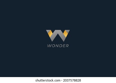 Letter W creative and simple electric technological Modern business logo