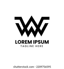 letter W W creative template logo
