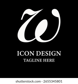 Letra w logotipo de Plantilla creativa