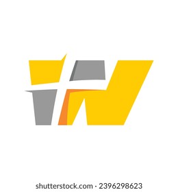 Letter W Cross Logo Design Template Inspiration, Vector Illustration.