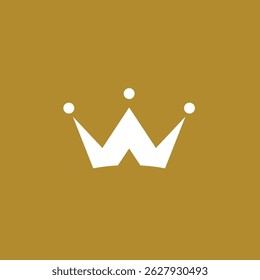 Letter W Crown logo design vector template